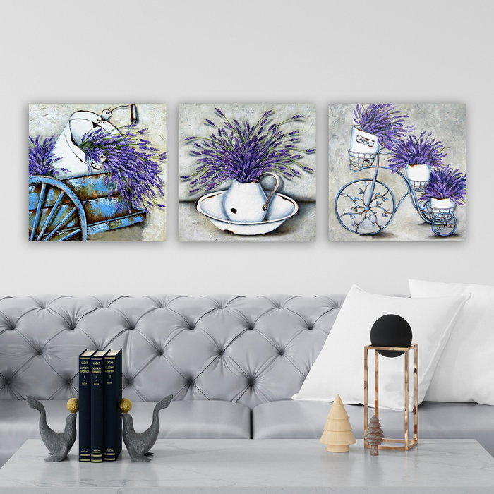 Wallity DRPRC60 Conjunto de 3 Pinturas Decorativas en Lienzo Multicolor Wallity DRPRC60 Conjunto de 3 Pinturas Decorativas en Lienzo Multicolor